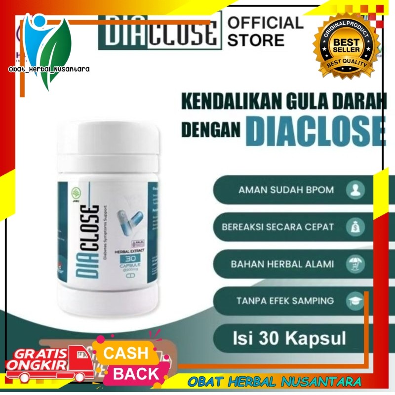 DIACLOSE ASLI ORIGINAL OBAT DIABETES & KENCING MANIS DIACLOSE ASLI ISI 30 CAPSULE DIACLOSE OBAT GULA DIABETES KENCING MANIS INSULIN PANKREAS BEKAS LUKA SEMBUH Sudah BPOM DIACLOSE OBAT DIABETES DAN KENCING MANIS MENGATUR KADAR GULA ANDA TERKENDALI