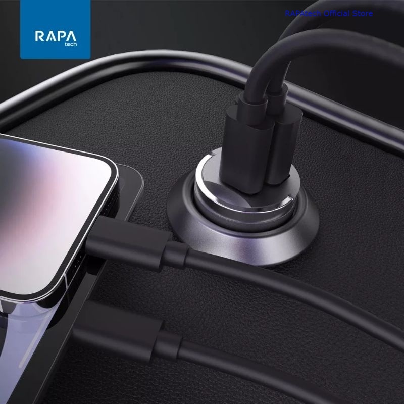 Jual Original RAPA tech MB1020 Car Charger Fast Charging QC + PD30W ...