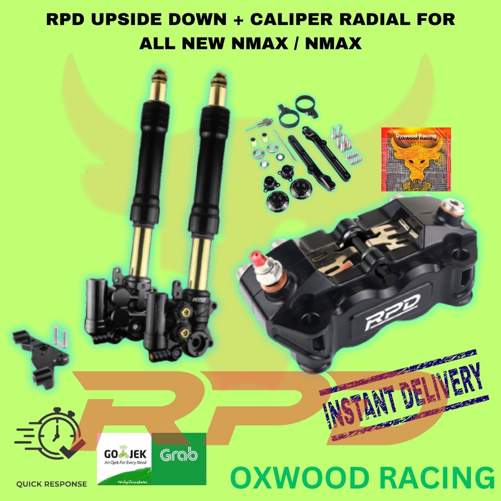 Jual Shock USD RPD + Brake Caliper Radial for All New Nmax / Nmax Black ...