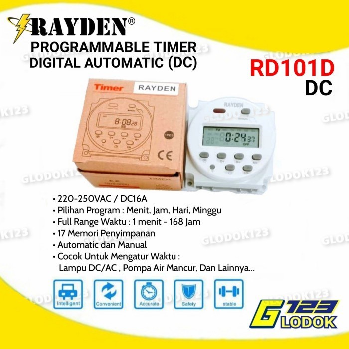 Jual Digital Timer Programmable DC 16A Auto Switch RD101D - Packing ...