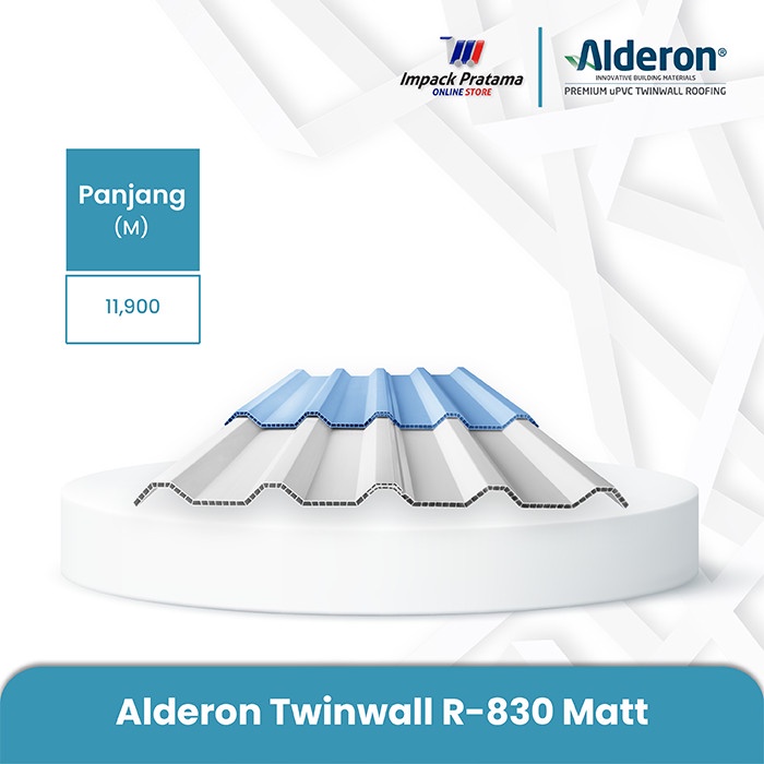 Jual ATAP UPVC ALDERON TWINWALL DOUBLE LAYER R830 - WHITE DOFF | Shopee ...