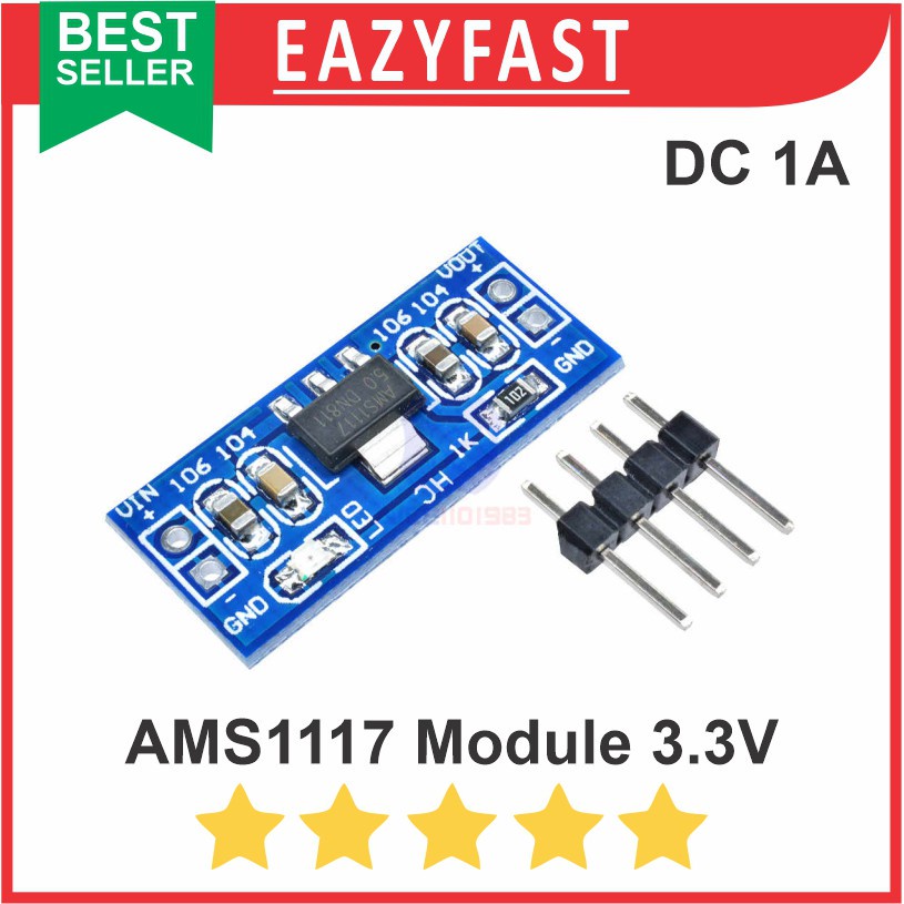 Jual Module Regulator PSU AMS1117 3.3V 3.3 V 1A Power Supply | Shopee ...