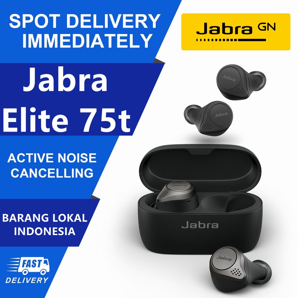 Jual Jabra Elite 75t ANC Noise Cancelling Wireless Bluetooth