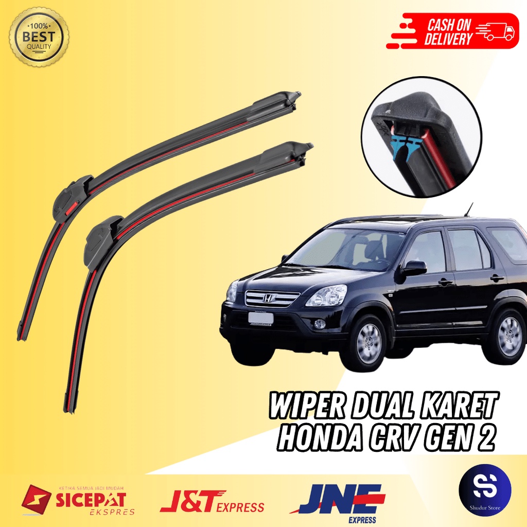 Jual Wiper Dual Karet Double Karet Honda Crv Cr V Gen Wiper Model Karet