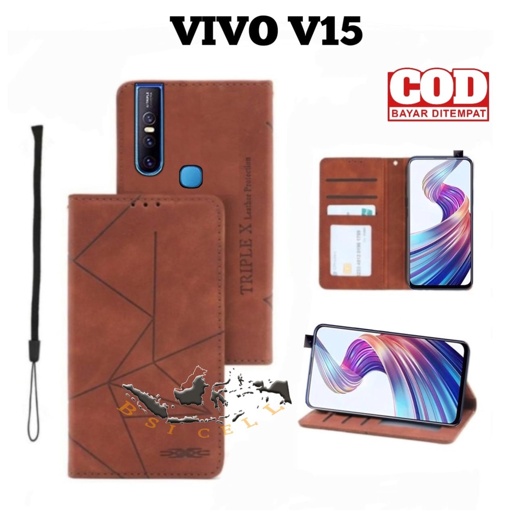 Jual Case Vivo V15 Vivo 1819 Sarung Hp Dompet Kulit Flip Cover