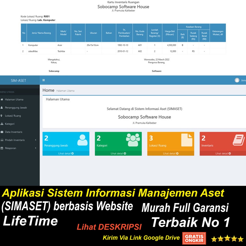 Jual Source Code - Aplikasi Sistem Informasi Manajemen Aset (SIMASET ...