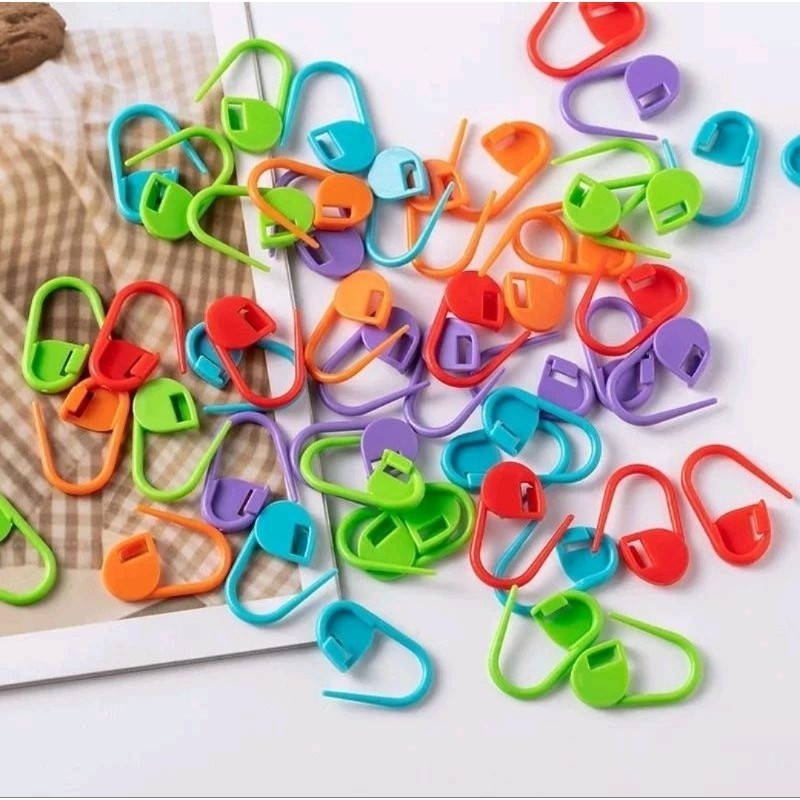 Jual 1PCS Peniti Plastik Hijab Pengait Masker Penanda Tusukan Rajutan ...