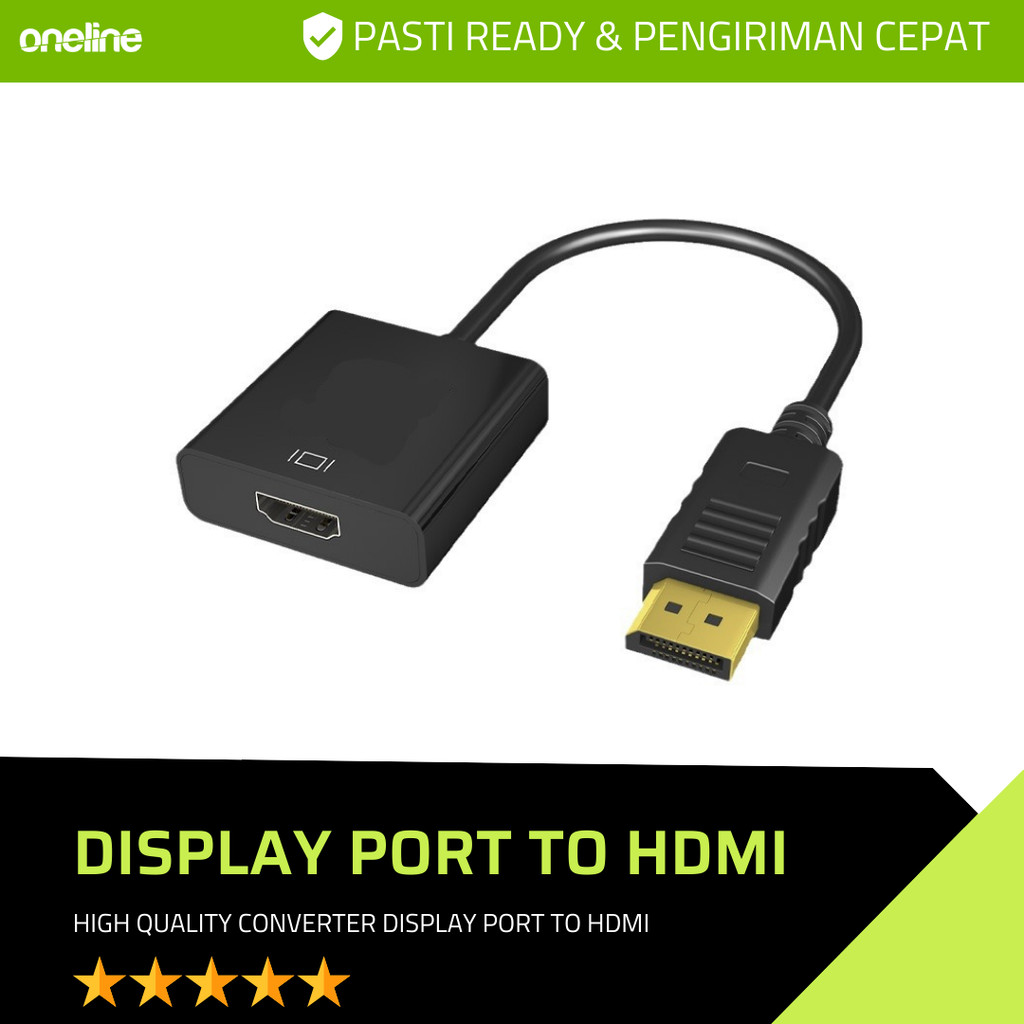 Kabel Adapter Display Port to HDMI / High Quality Converter Display Port DP to HDMI