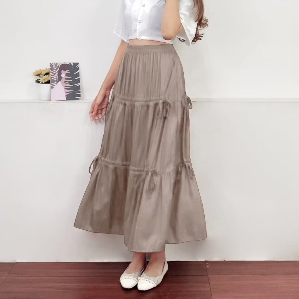 Jual Femes Kawai Skirt Rok Serut Korea Style Crinkle untuk Gaya Santai ...