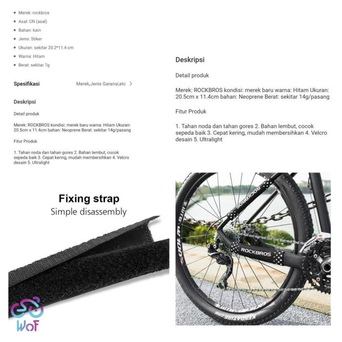 Jual ROCKBROS 01112 Pengaman Pelindung Rantai Sepeda Bike Bicycle Chain ...