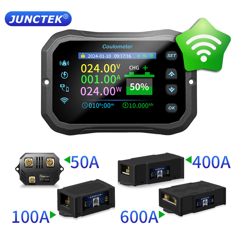 XUJIAN WiFi-Coulomb-Meter Power Volt-Ammeter für Lithium- und Blei