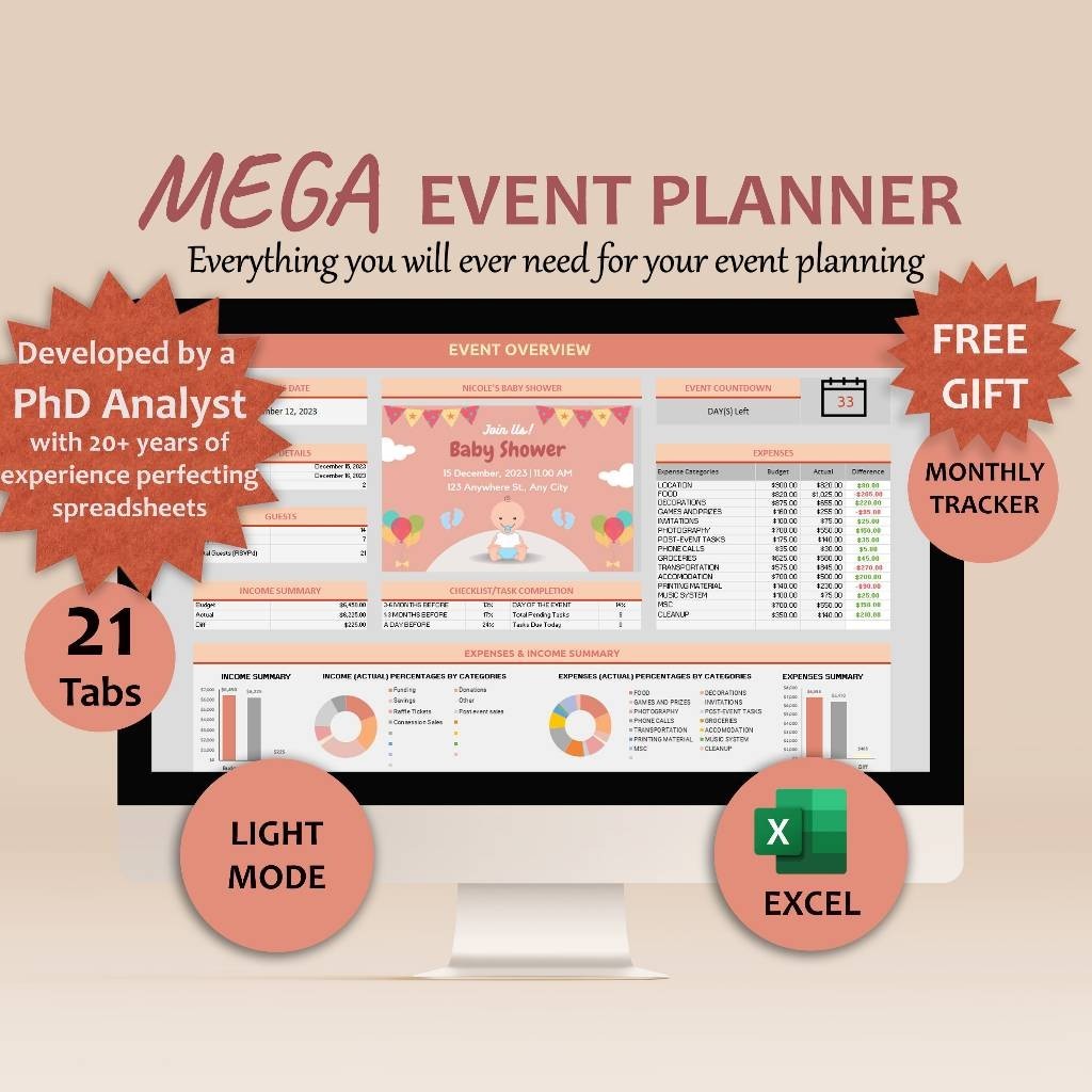 Jual Aplikasi Excel Event Planner, wedding planner, pernikahan, ulang ...
