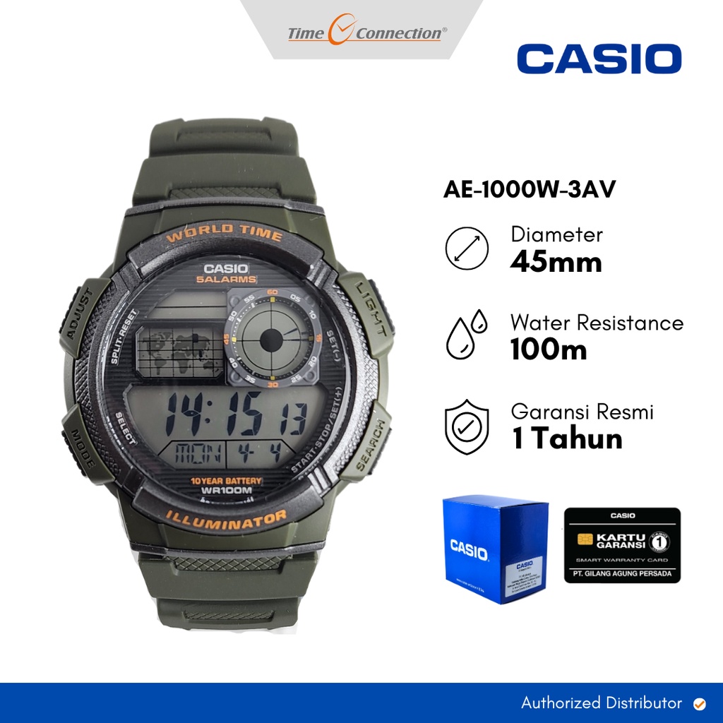 casio ae 1000w diameter