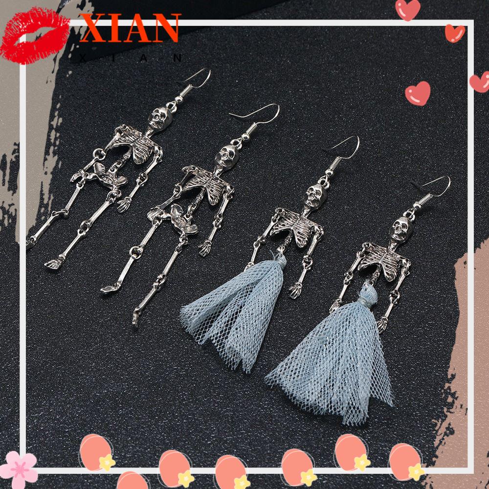 anting tengkorak halloween