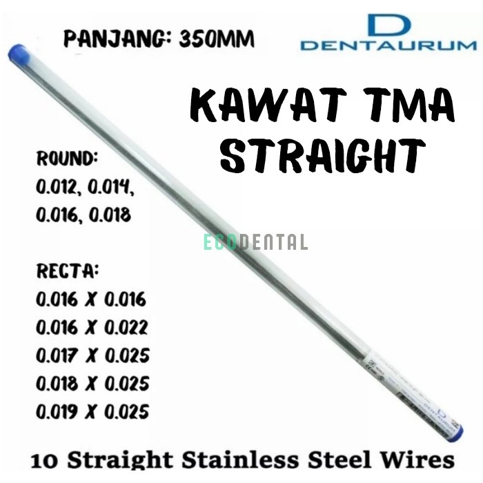 Jual Kawat TMA Straight Ortho Orthodontic Wire Bending Titanium ...