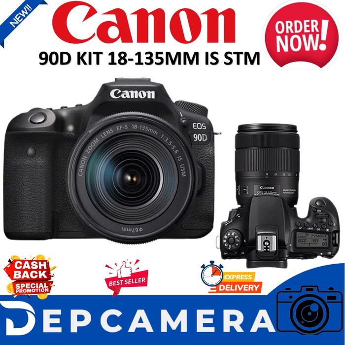 Jual Canon EOS 90D KIT 18-135MM IS USM DSLR | Shopee Indonesia