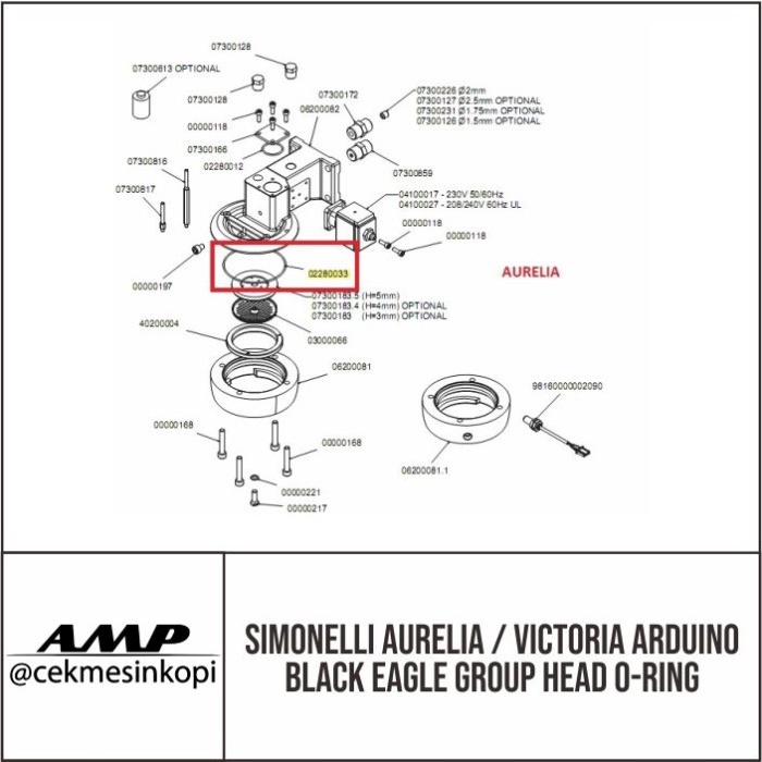 Jual Simonelli Aurelia / Victoria Arduino Black Eagle Group Head O-Ring ...