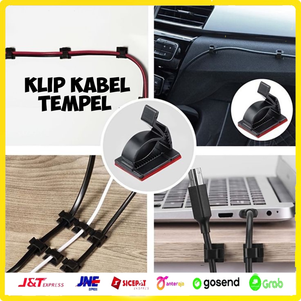 Jual Klip kabel tempel Klem kabel pengikat perapih Clip Cable ...