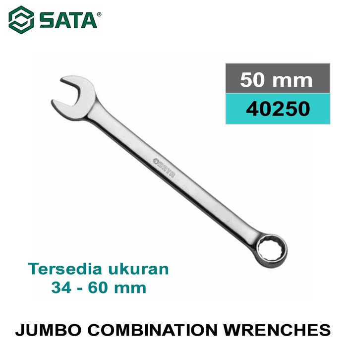 Jual SATA KUNCI RING PAS 50MM JUMBO COMBINATION WRENCH 40250 | Shopee ...