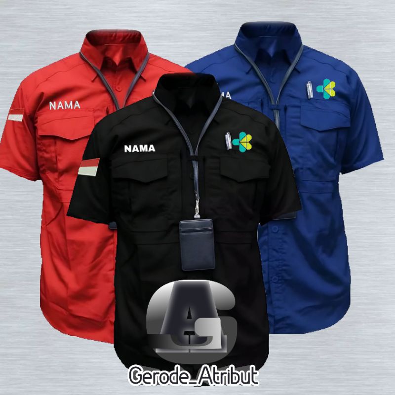 Jual kemeja kemenkes baju kemeja kemenkes seragam kemenkes tanggan