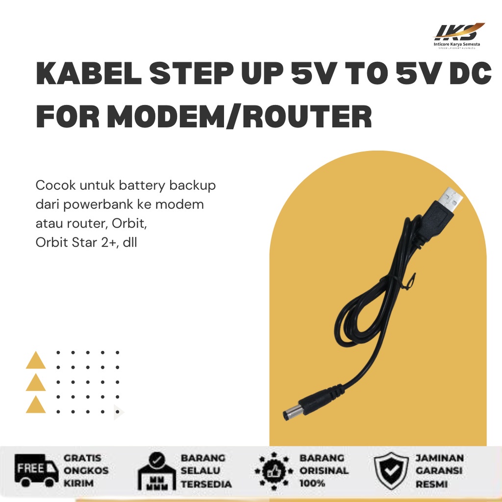 Jual Kabel step up 5v to 5v / 9v/ 12v DC for modem/router | Shopee ...