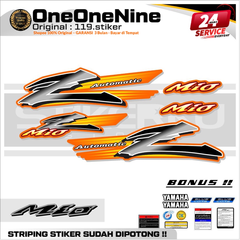 Jual STRIPING MIO SPORTY Z DASAR WARNA / STIKER MIO LAMA Z / STICKER ...