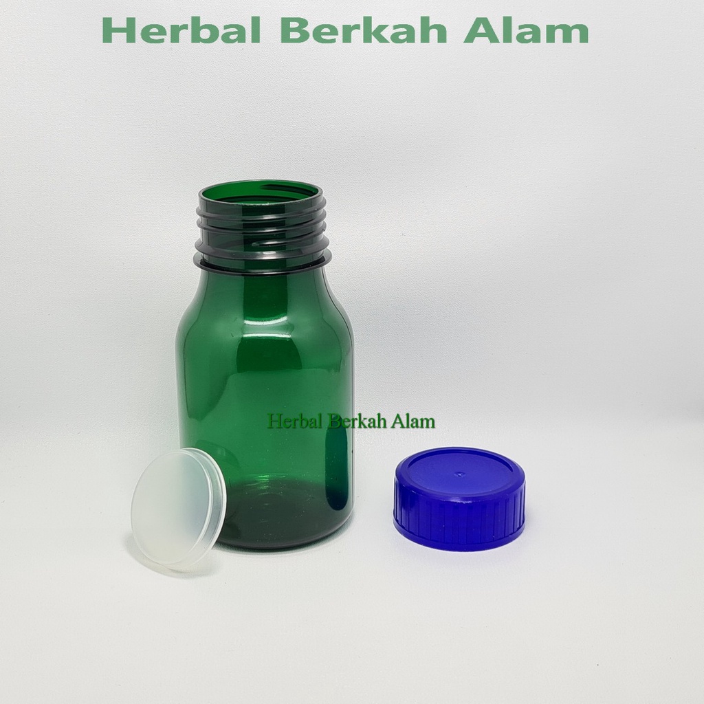 Jual Botol Obat 250 ml Hijau Tutup Biru Gerigi Besar / Botol Obat ...