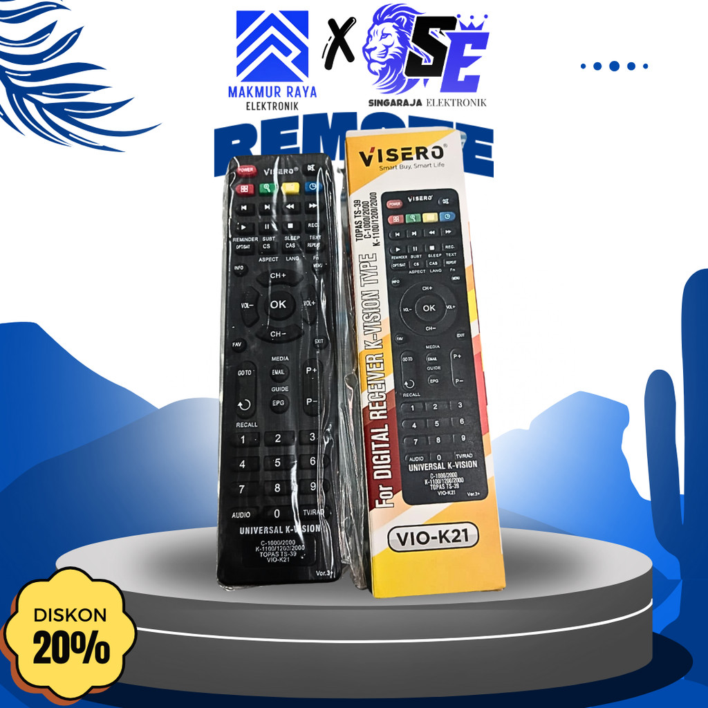 Jual K- Vision Remote Receiver VIO K21 - Remote Universal untuk ...