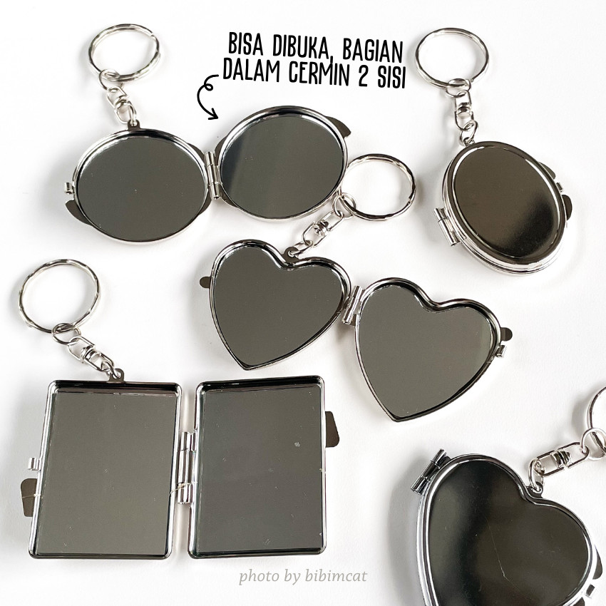 Jual Bibimcat - Mirror Keychain Gantungan Kunci Kaca Cermin Polos ...