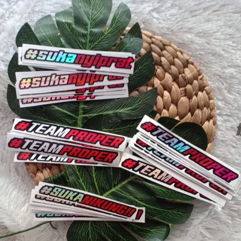 Jual sticker hologram team proper suka nikung bahan hologram sudah ...