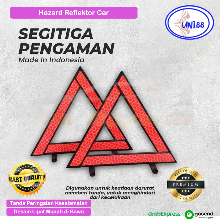 Jual Rambu Segitiga Mobil Reflektor Pengaman Universal Triangle Warning ...