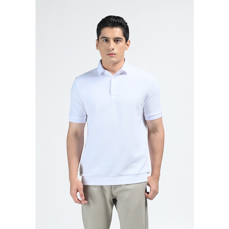 Cole Stripes Manset Kaos Polo Lengan Pendek Pria
