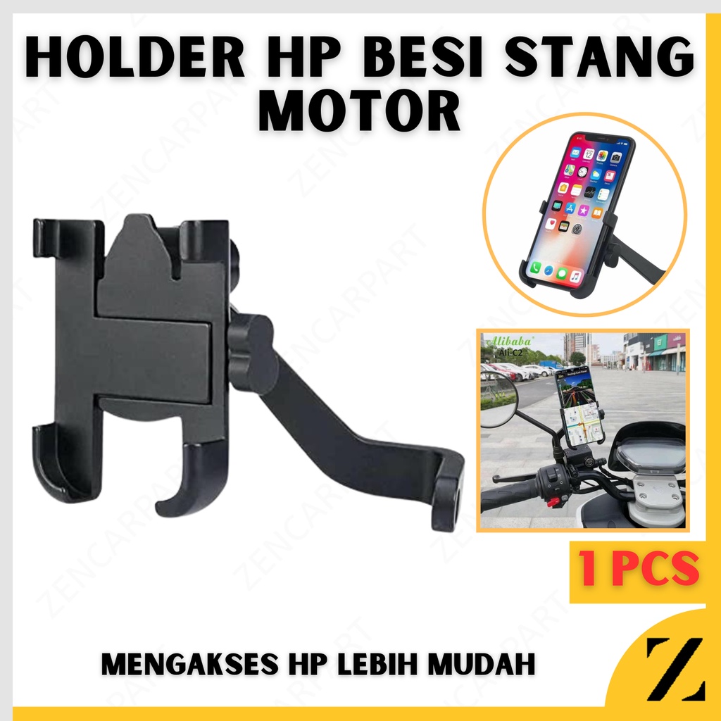 Jual Holder Hp Motor Besi Holder Handphone Spion Ojol Full Aluminium Kuat Holder Motor