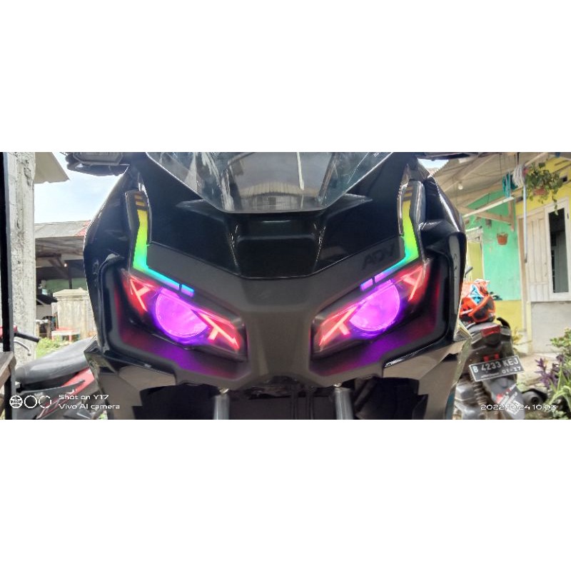 Jual headlamp adv custom biled WST drl rgb 120mode android | Shopee ...