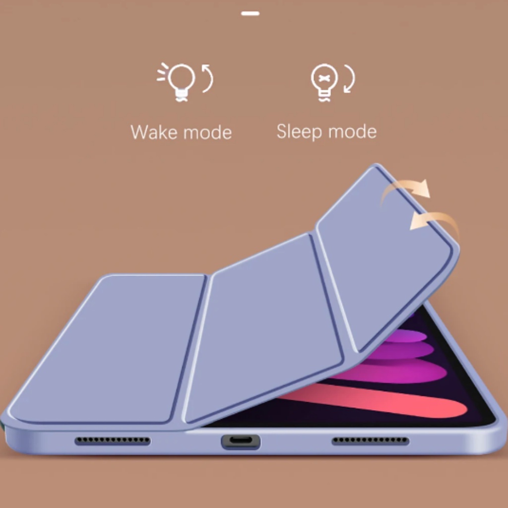 Case For IPad Mini 7th/6th Generation 360 Rotating, Case For IPad Mini 7 (A17 Pro)/Mini 6 Vertical Stand Cover With Pencil Holder Clear Back Auto Wake/ Sleep, G Color - View #2