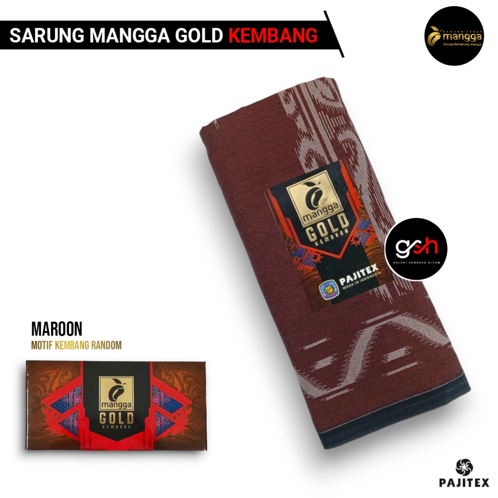 Jual Sarung Mangga Gold Kembang Dewasa Sarung Motif Kembang Sarung Pria ...