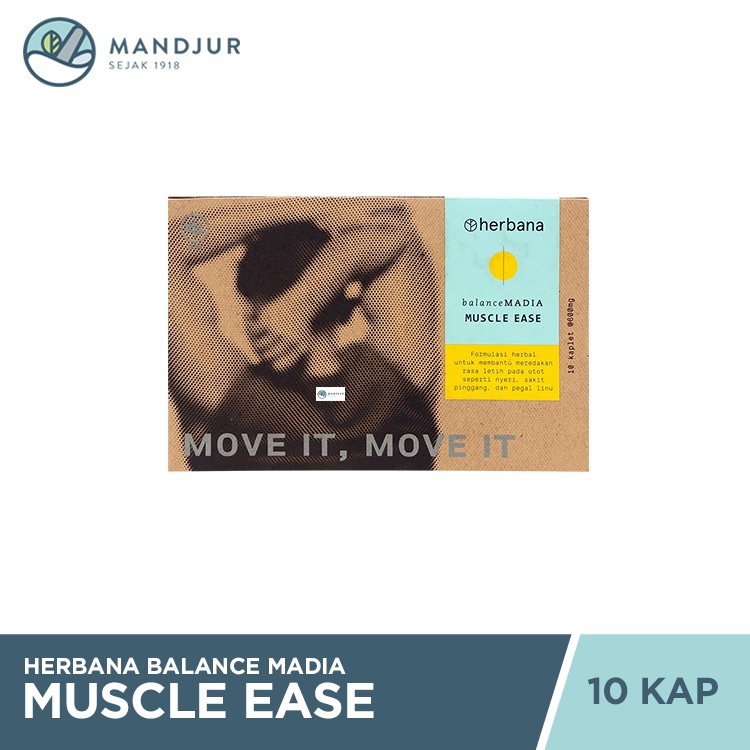 Jual Herbana Balance Madia Muscle Ease 10 Kaplet Meredakan Nyeri Otot