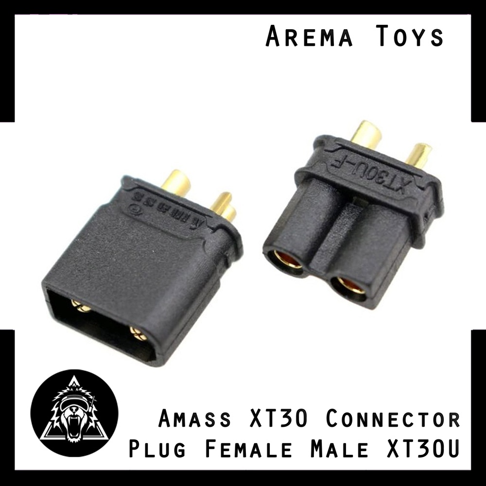 Amass XT30 Male/Female (Set Of 5) Black/Yellow
