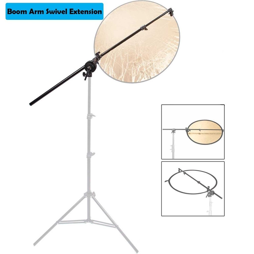 Jual LACYFANS Boom Arm Swivel Extension Reflector Diffuser Clamp 118cm ...
