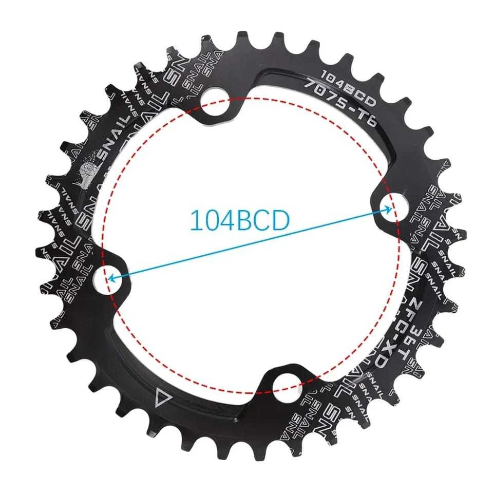 Jual Chainring Snail 40T 42T BCD 104 BCD Narrow Wide Bulat Round untuk ...