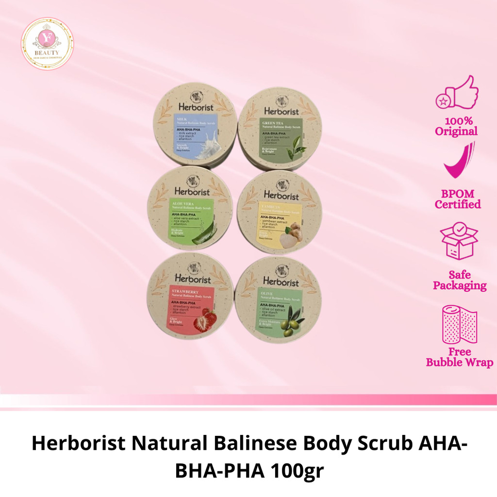 Jual YF Beauty Herborist Natural Balinese Body Scrub AHA-BHA-PHA 100gr ...