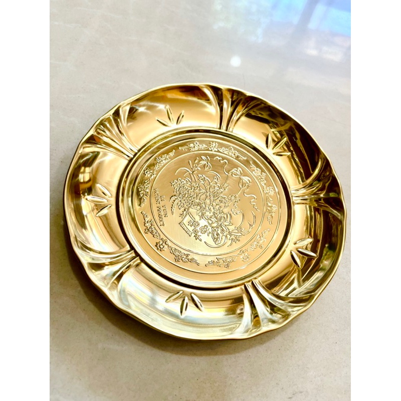 Jual Talam Nampan Gelas Teko Piring Kuningan Gold Oleh Haji | Shopee ...