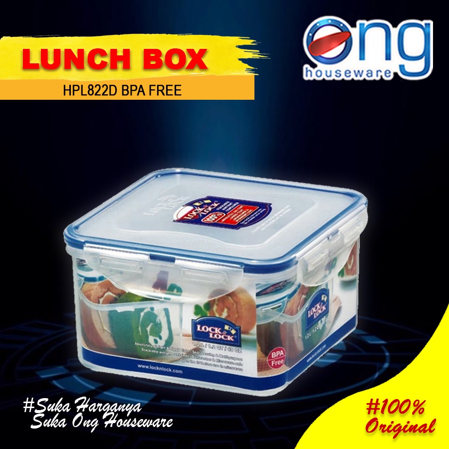 Jual Kotak Tempat Makanan Square Box Food Container 1.2 L Lock&Lock