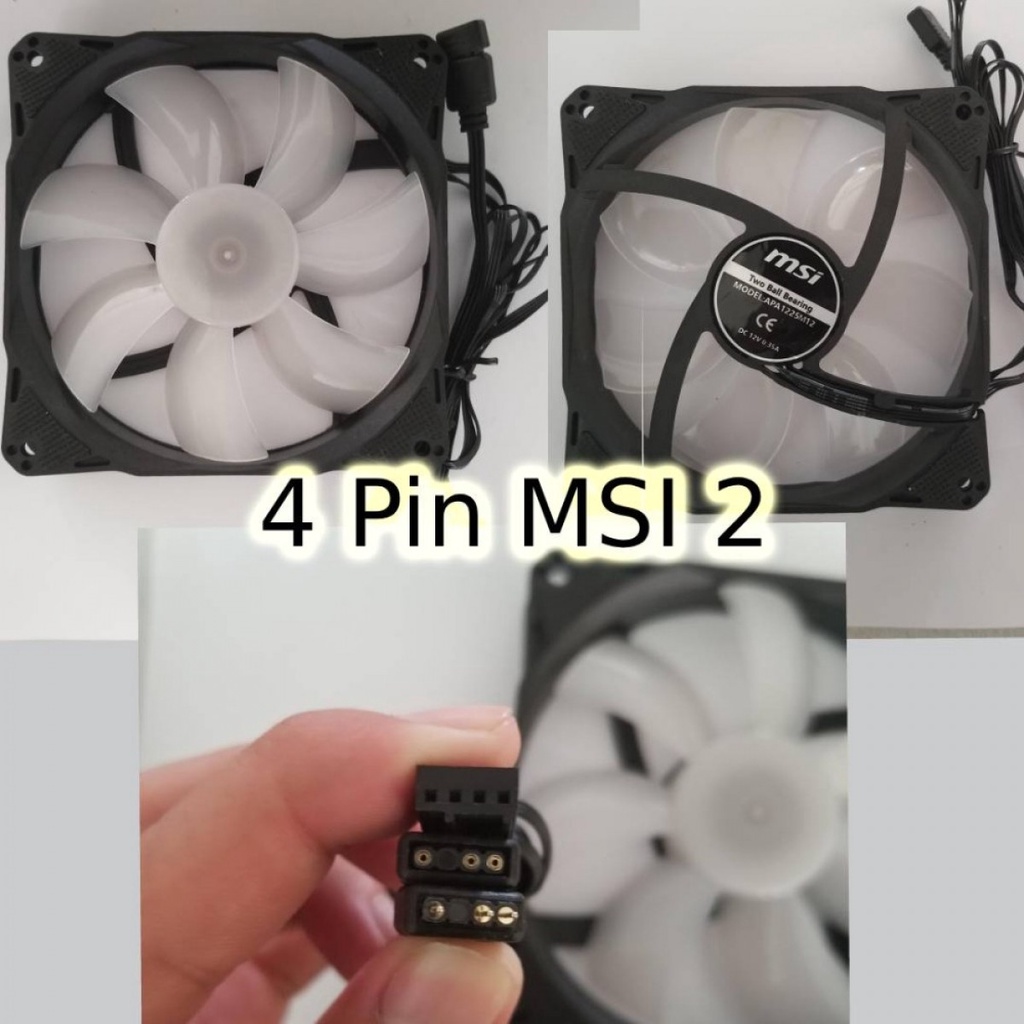 Jual MSI Addressable RGB ARGB Fan RGB Two Ball Bearing 12cm Fan ...
