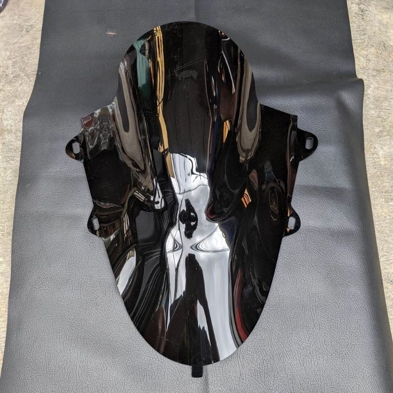 Jual windshield visor r15 v3 model jenong riben bening smoke hitam ...
