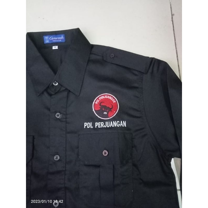 Jual kemeja partai PDI perjuangan baju PDIP lengan panjang | Shopee ...