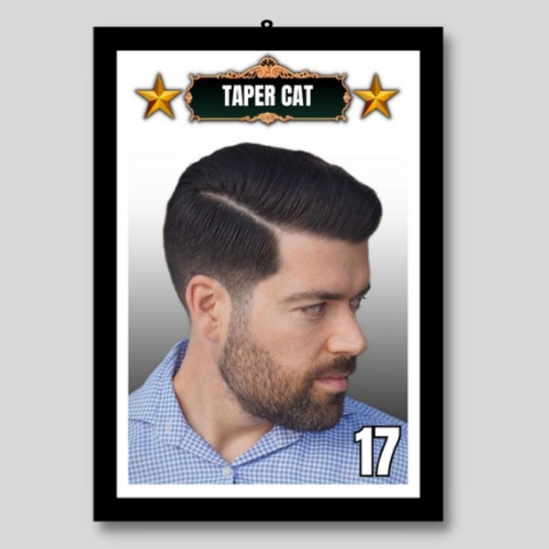 Jual Poster kayu model rambut barbersop / poster pangkas rambut terbaru ...