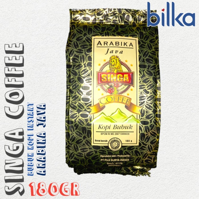 Jual KOPI BUBUK CAP SINGA ARABIKA JAVA 180 GRAM | Shopee Indonesia