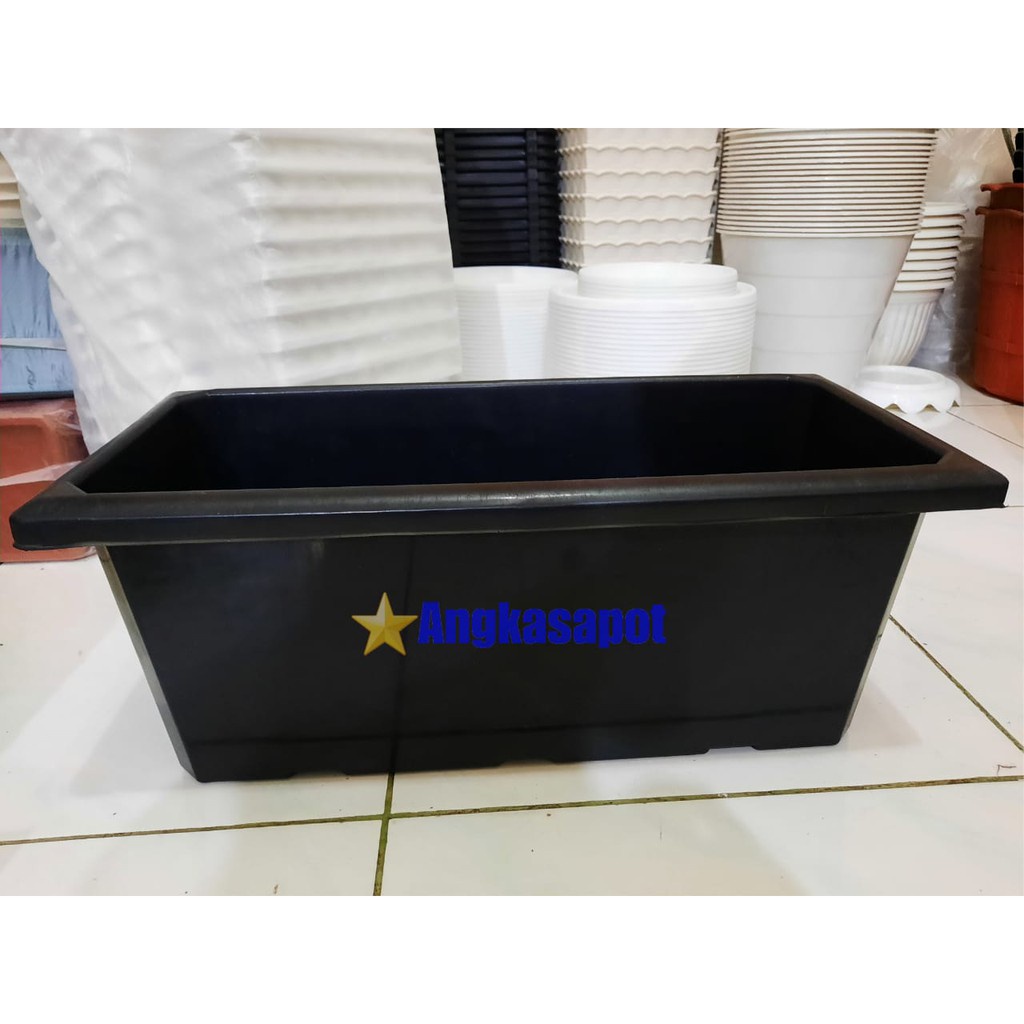 Jual (COD) Pot Plastik Bunga Tanaman Persegi Panjang Grace SGP 50 Hitam ...