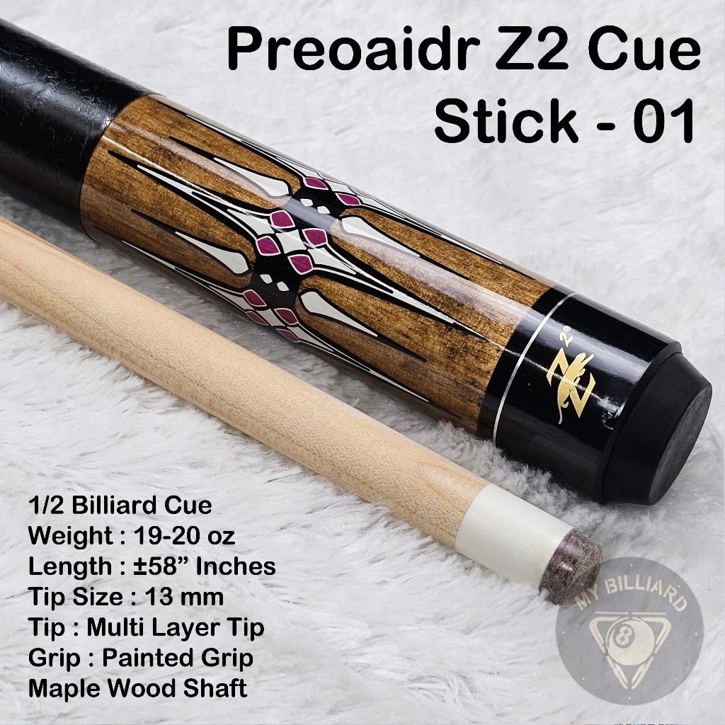 Jual Preoaidr Z2 01 Cue Stick Billiard 13 mm - Stik Billiar Maple Wood ...